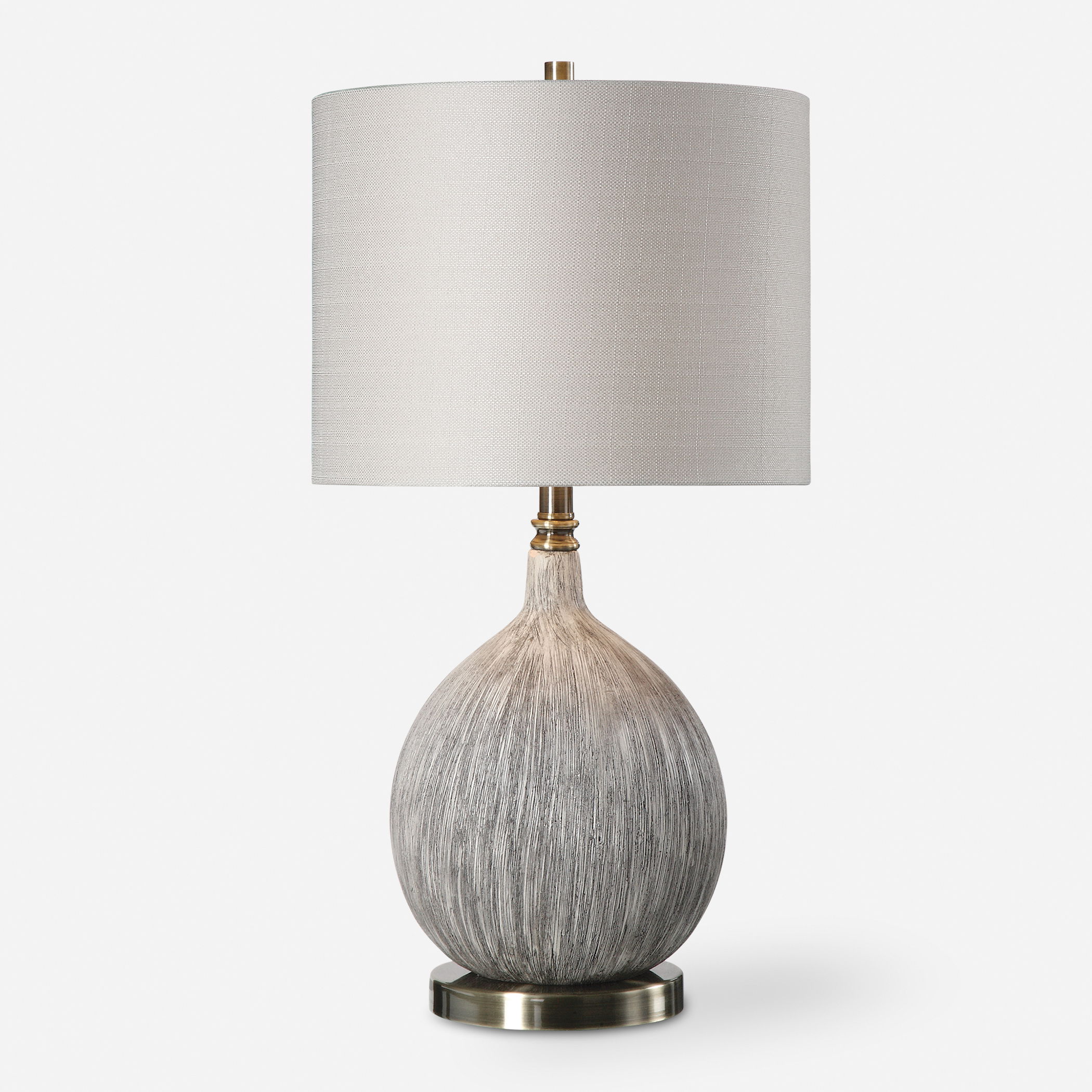 Hedera Textured Ivory Table Lamp large image 