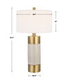 Adelia Ivory & Brass Table Lamp thumbnail 2