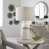 Comanche White Crackle Table Lamp thumbnail 1