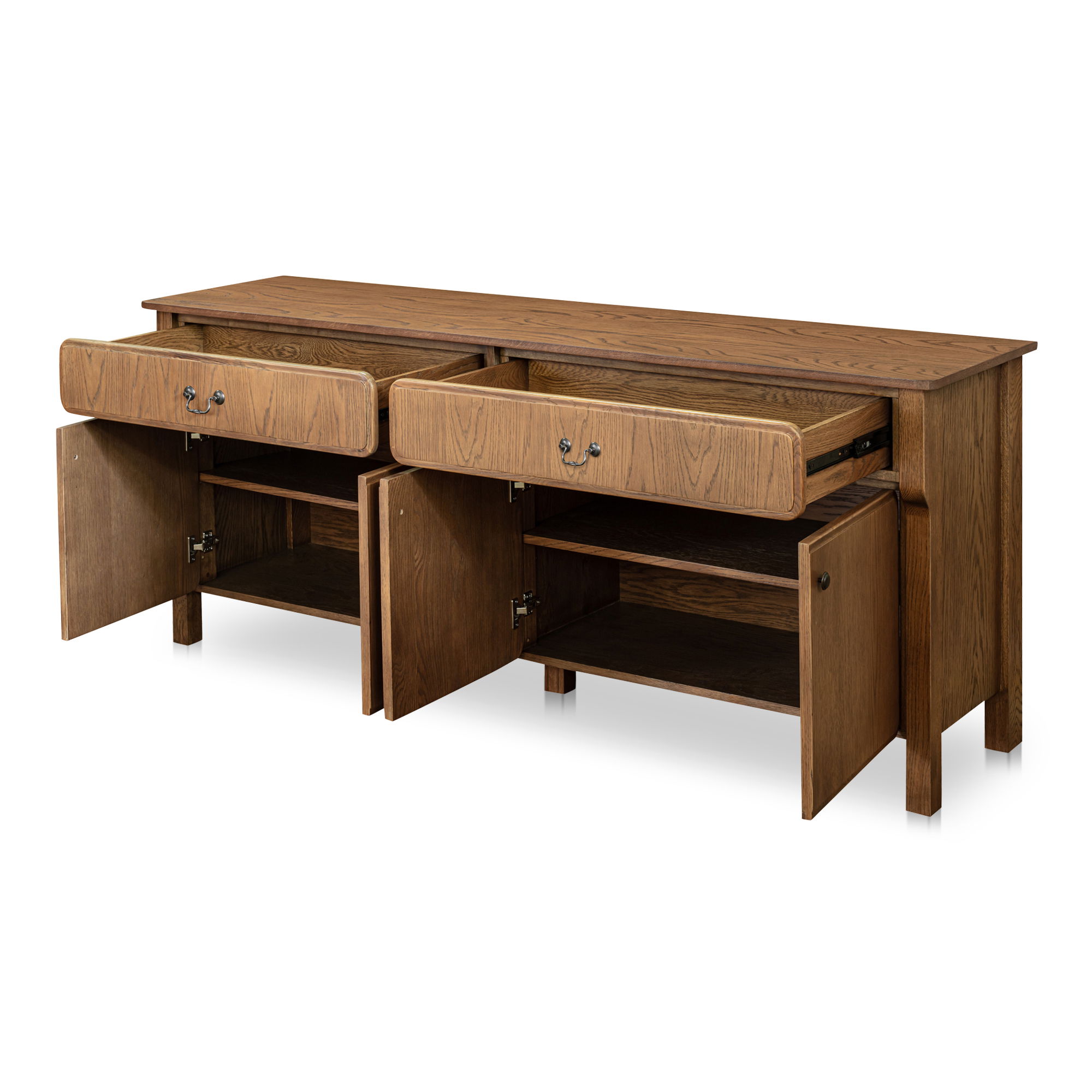 Caroline Sideboard Warm Brown, Cabinets & Sideboard by Moe's Home, 78.5" width x 32" height x 19.76" depth View 2