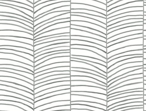 Cascade Palm Chevron Onyx Wallpaper