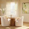 Valery Dining Table Natural 109', by Dovetail, 105.9" width x 30" height x 42" depth thumbnail 6