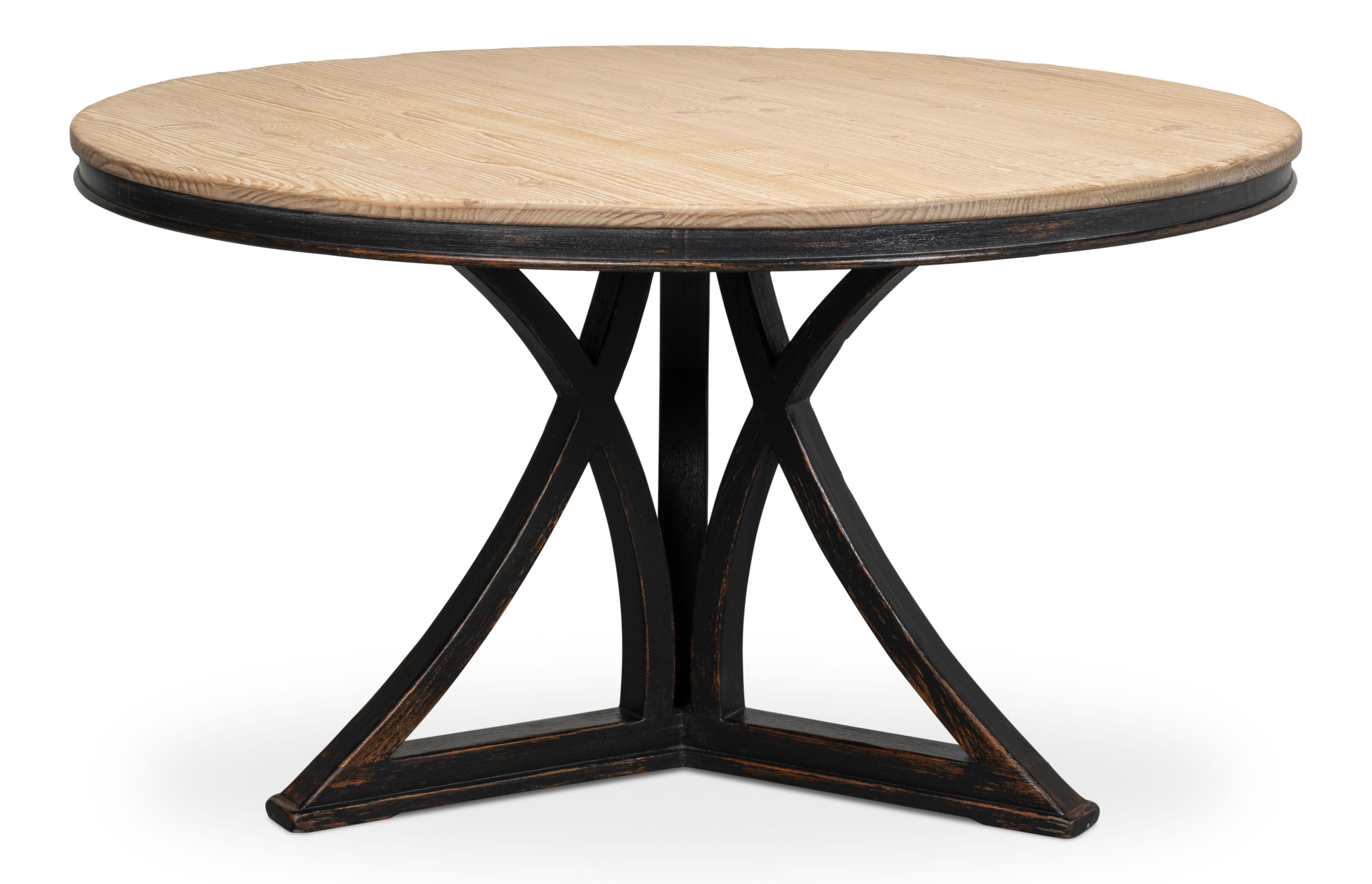 Flying Buttress Dining Table,Ant. Black, by Sarreid, 54" length x 54" width x 30" height View 9