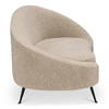 Abigail Chaise Light Brown Faux Shearling, Chaise Lounges & Daybed by Moe's Home, 66" width x 30" height x 30" depth thumbnail 3
