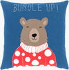 Bundle Up Bear Accent Pillow, Decorative Pillow by Surya, 18" length x 18" width thumbnail