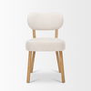 Owen Dining Chair with Medium Brown Wood and Beige Fabric thumbnail 3