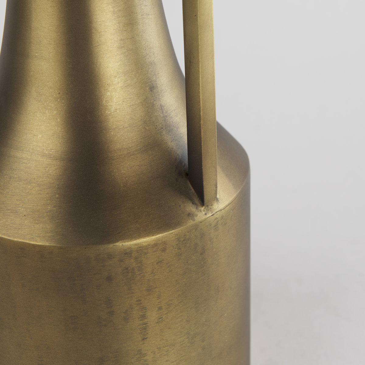 Aubrey Small 14.0H Gold Iron Flower Jug Vase, Decorative Jar by Mercana, 5.5" length x 5.5" width x 14" height View 11