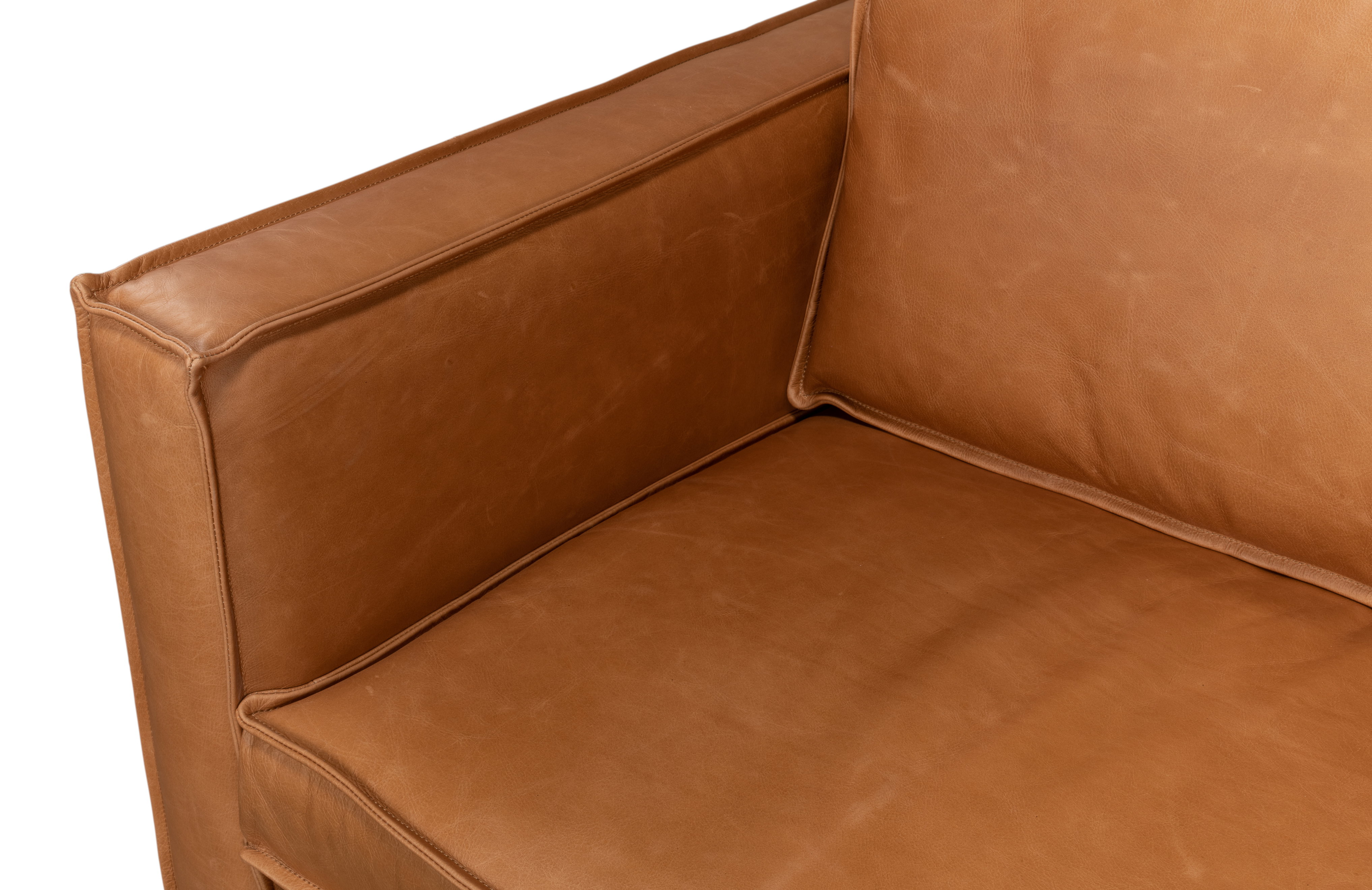 Esprit Leather Sofa, Sofas & Sectional by Sarreid, 74" length x 33" width x 32" height View 12