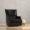 Baker Leather Swivel Chair, Onyx Black thumbnail 12