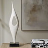 Fluid Drop White Stone Sculpture, Figurines & Statue by Uttermost, 5" width x 24.25" height x 5" depth thumbnail 4