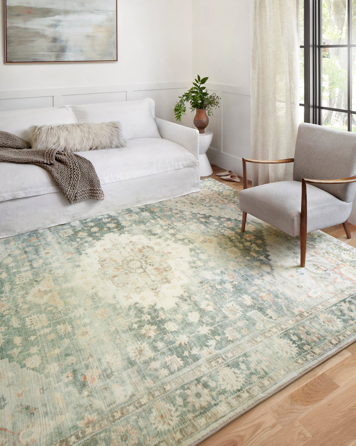 Loloi Rosette Rug, 2'6" length x 7'6" width View 4