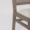 Wynn Cane Back Dining Side Chair | Fabric with Brown Wood, Dining Chair by Mercana, 20.47" length x 24.61" width x 34.06" height thumbnail 12