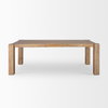 Beth 88'L x 42'W Rectangular Dining Table | Modern | Light Brown Wood | Seats 8, by Mercana, 88" length x 42" width x 30" height thumbnail 4
