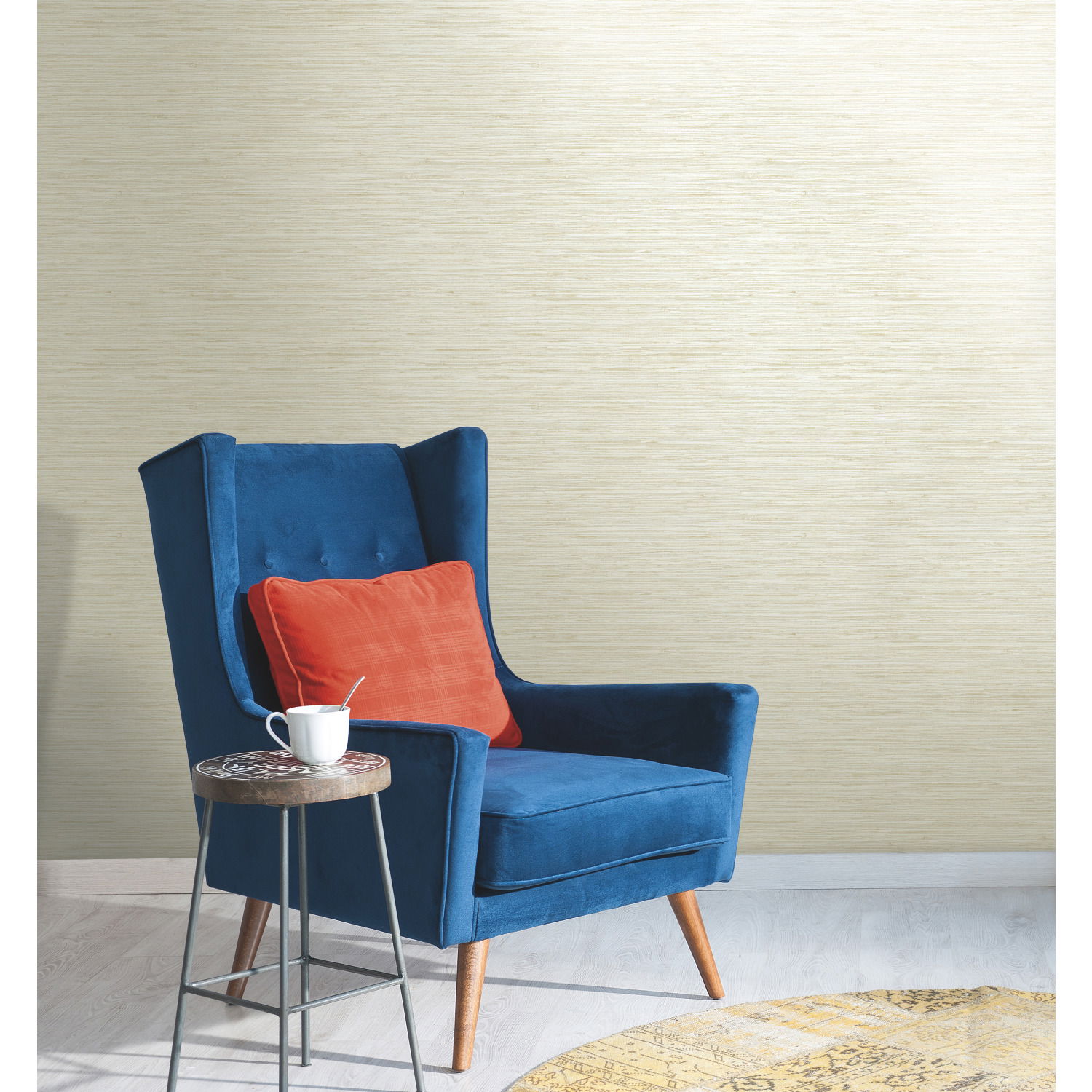 Grasscloth White Wallpaper large image 