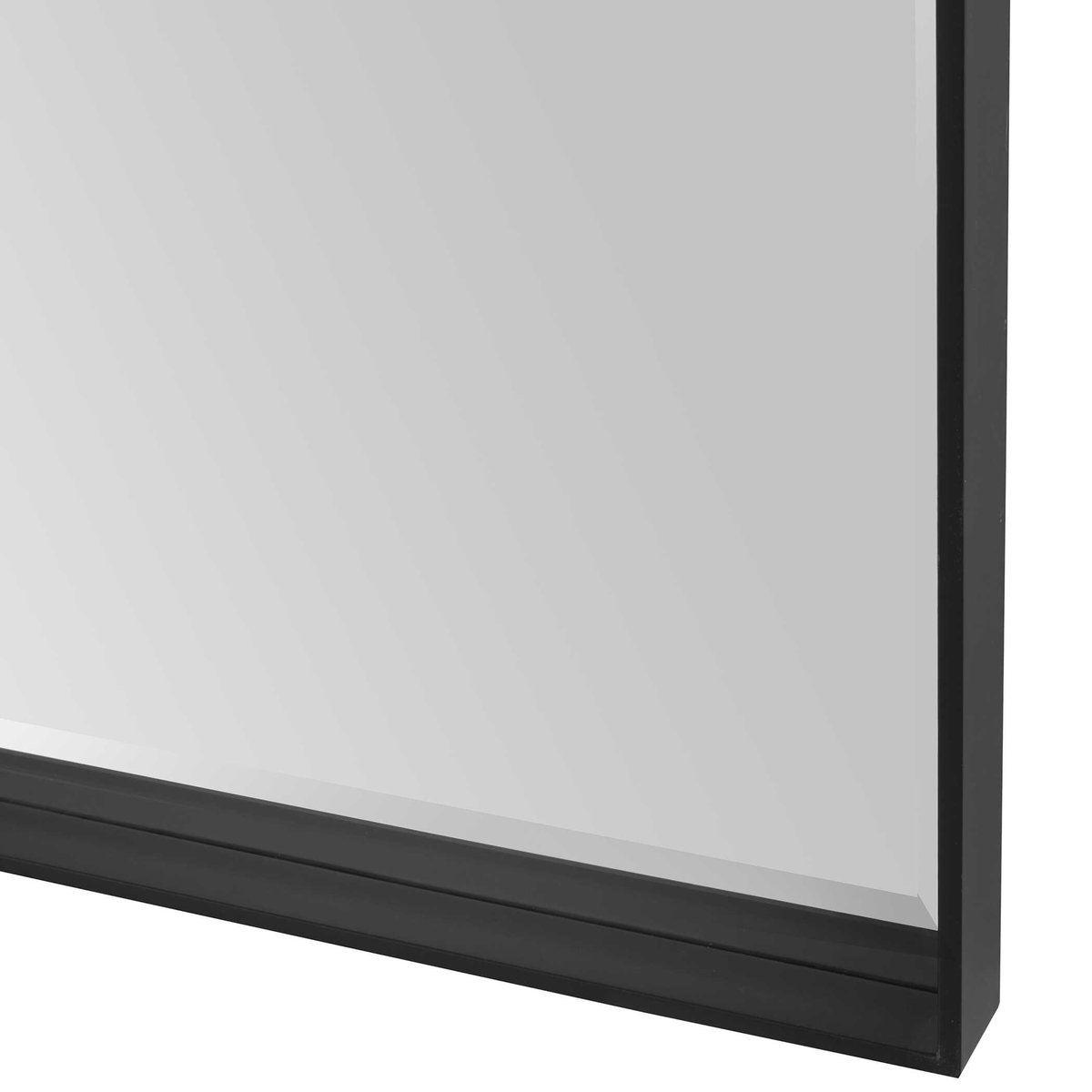 Kahn Oversized Black Rectangular Mirror, by Uttermost, 24" width x 72" height x 2.62" depth View 6