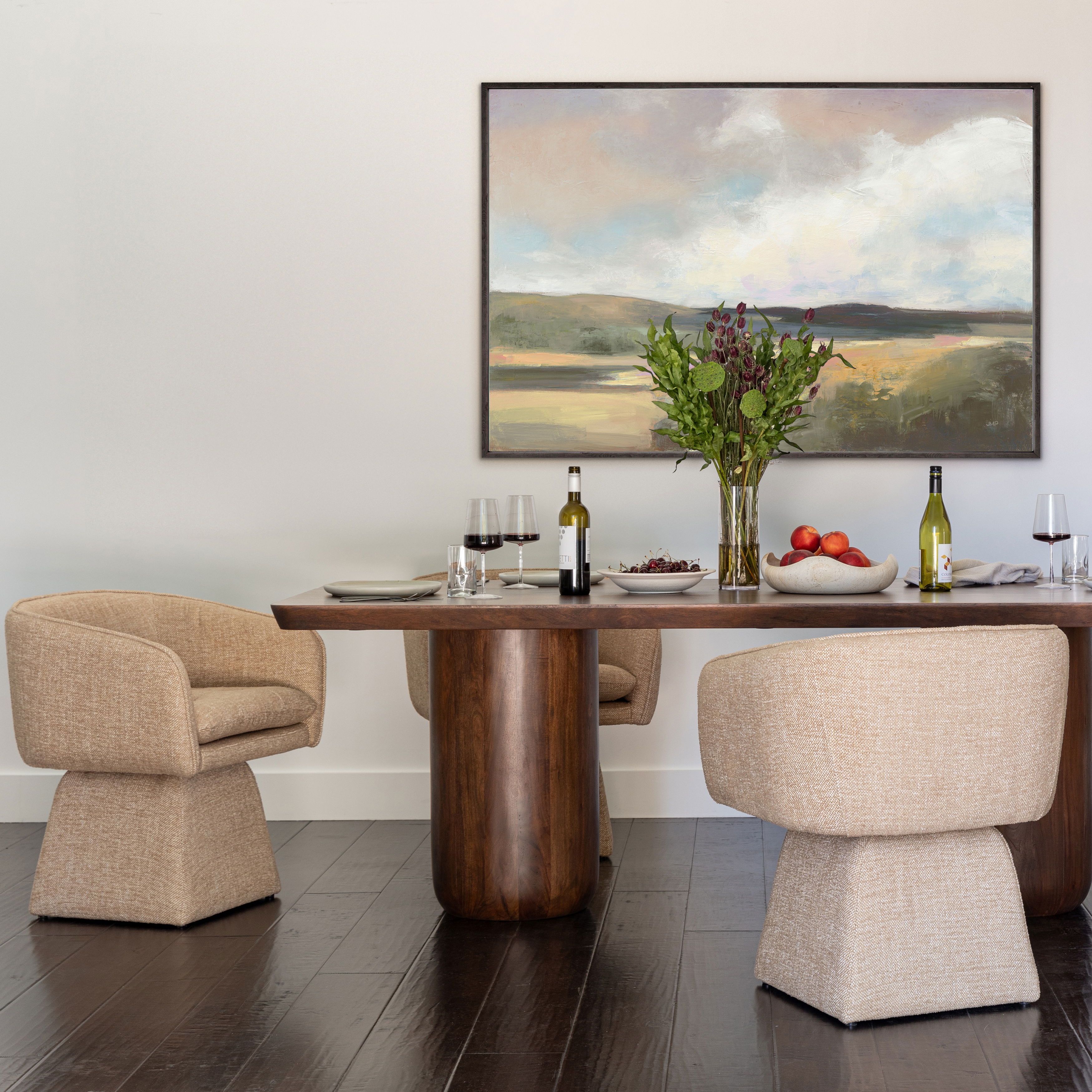 Jonie Swivel Chair Camel, Dining Chair by Dovetail, 25.25" width x 29.25" height x 24" depth View 8