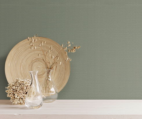 Bali Basketweave Sage Wallpaper