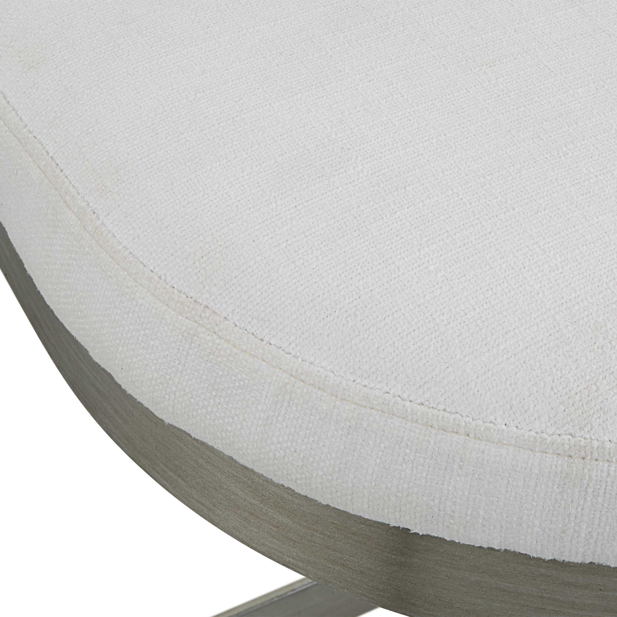 Ivanna Backless Silver Counter Stool large image 