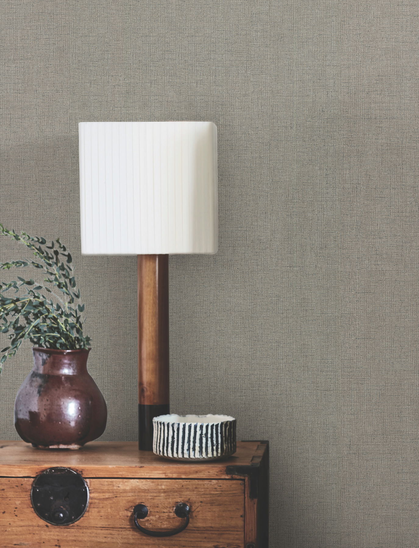 Hardy Linen Cinder Wallpaper large image 
