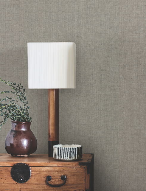 Hardy Linen Cinder Wallpaper