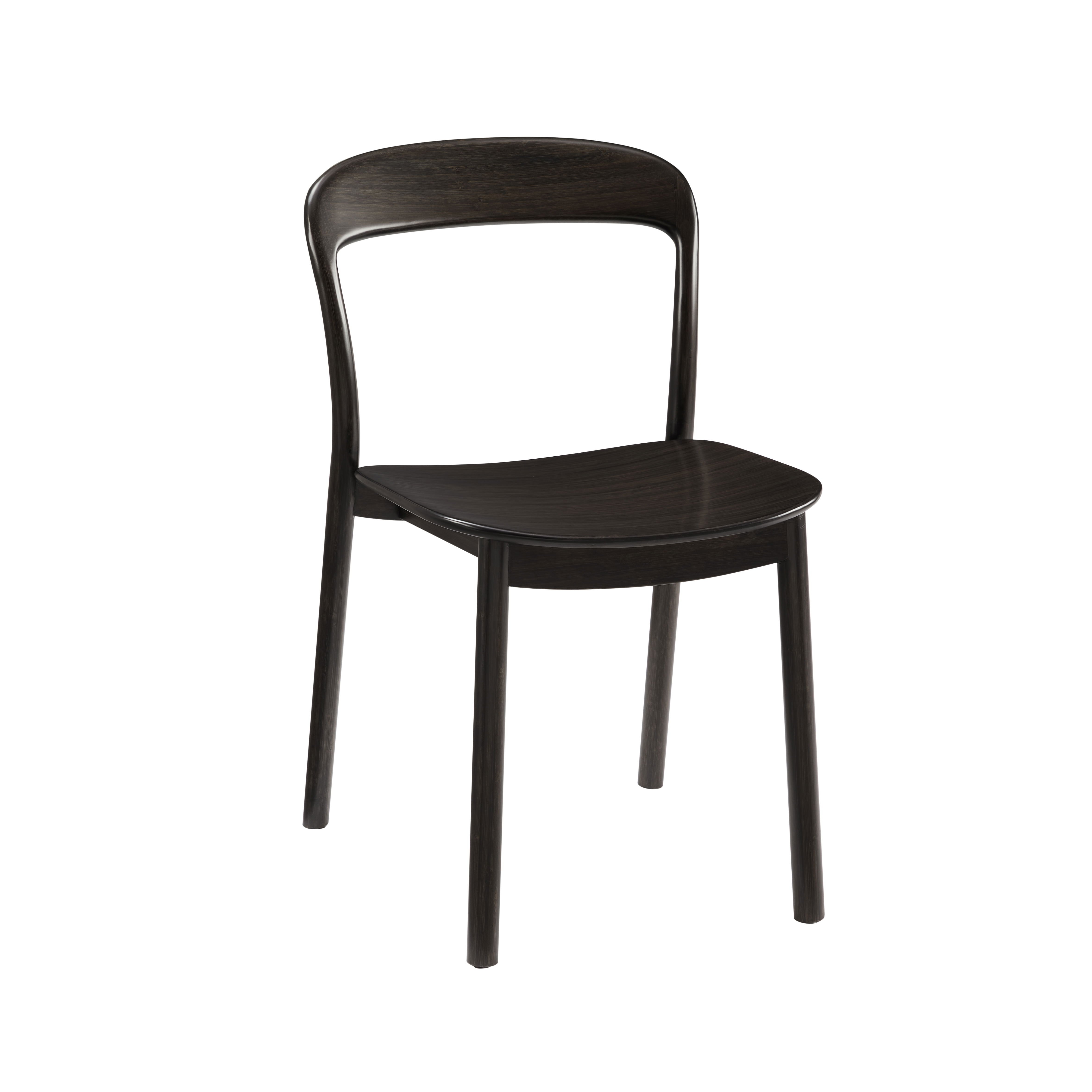 Hanna Chair Bamboo seat, Caviar, Dining Chair by Greenington, 18.19" length x 21.42" width x 30.75" height View 1