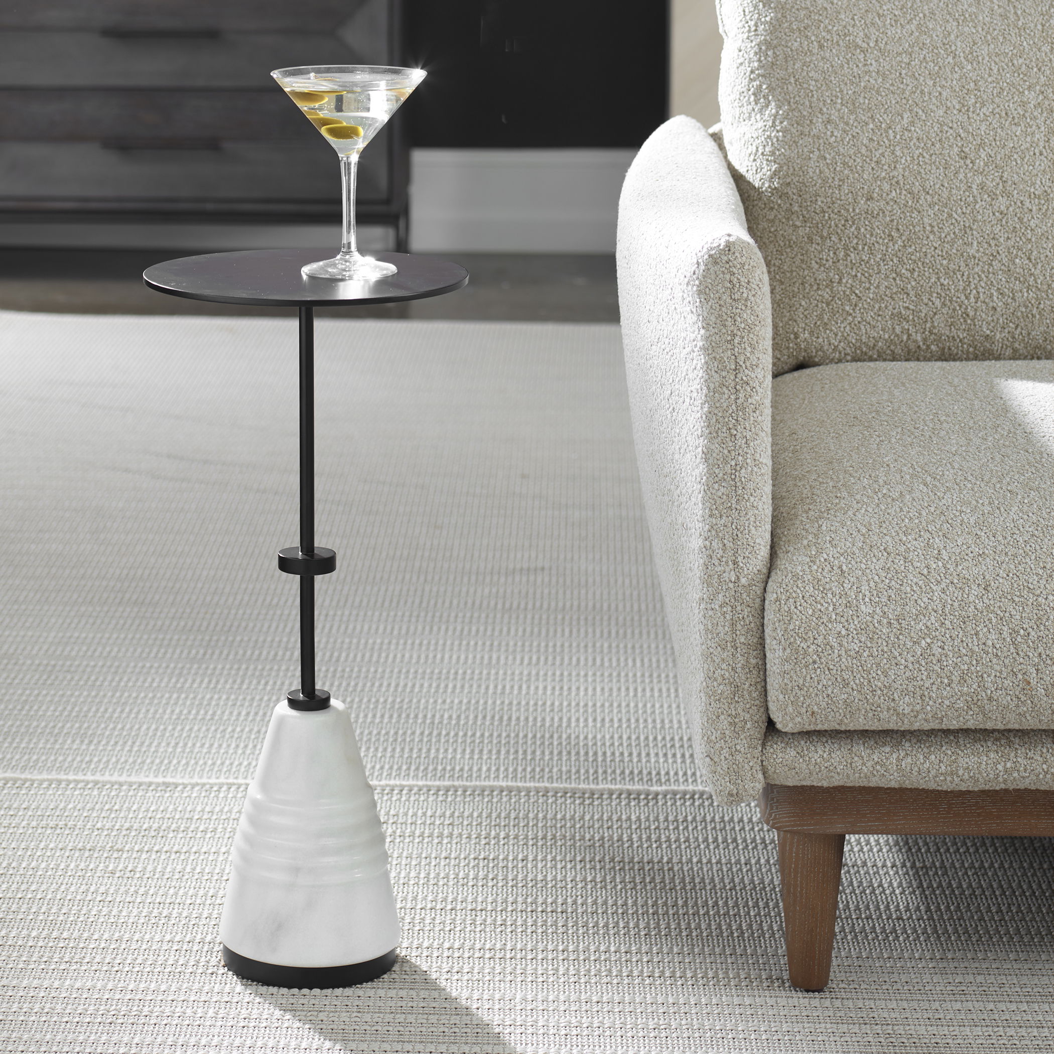 Kincaid Metal Drink Table, Furniture by Uttermost, 11" width x 24" height x 11" depth View 5