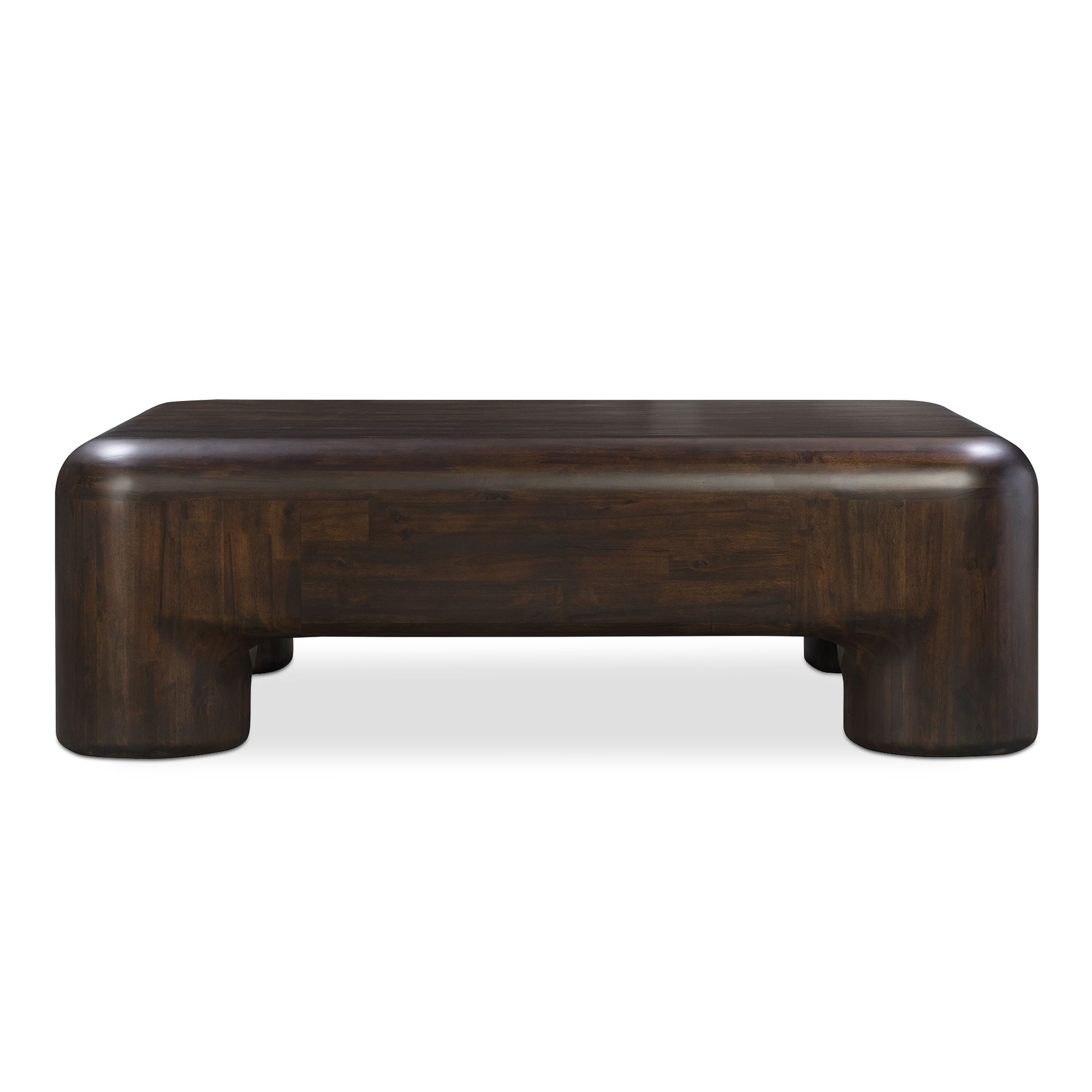 Rowan Coffee Table Dark Brown, by Moe's Home, 50" width x 16" height x 40" depth View 1