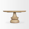 Crossman 60' Round Blonde Solid Wood & Base Dining Table, by Mercana, 60" length x 60" width x 30" height thumbnail 6