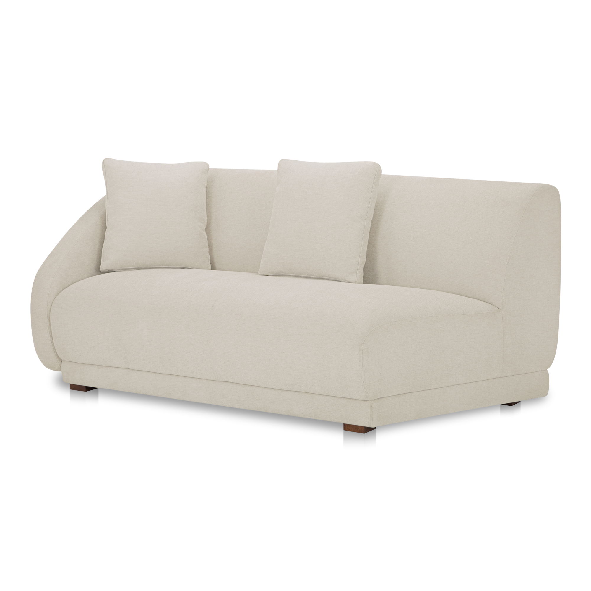 Fraser Left Arm Facing Sofa Off White, Sectional Sofa by Moe's Home, 70" width x 31.5" height x 34.3" depth View 2