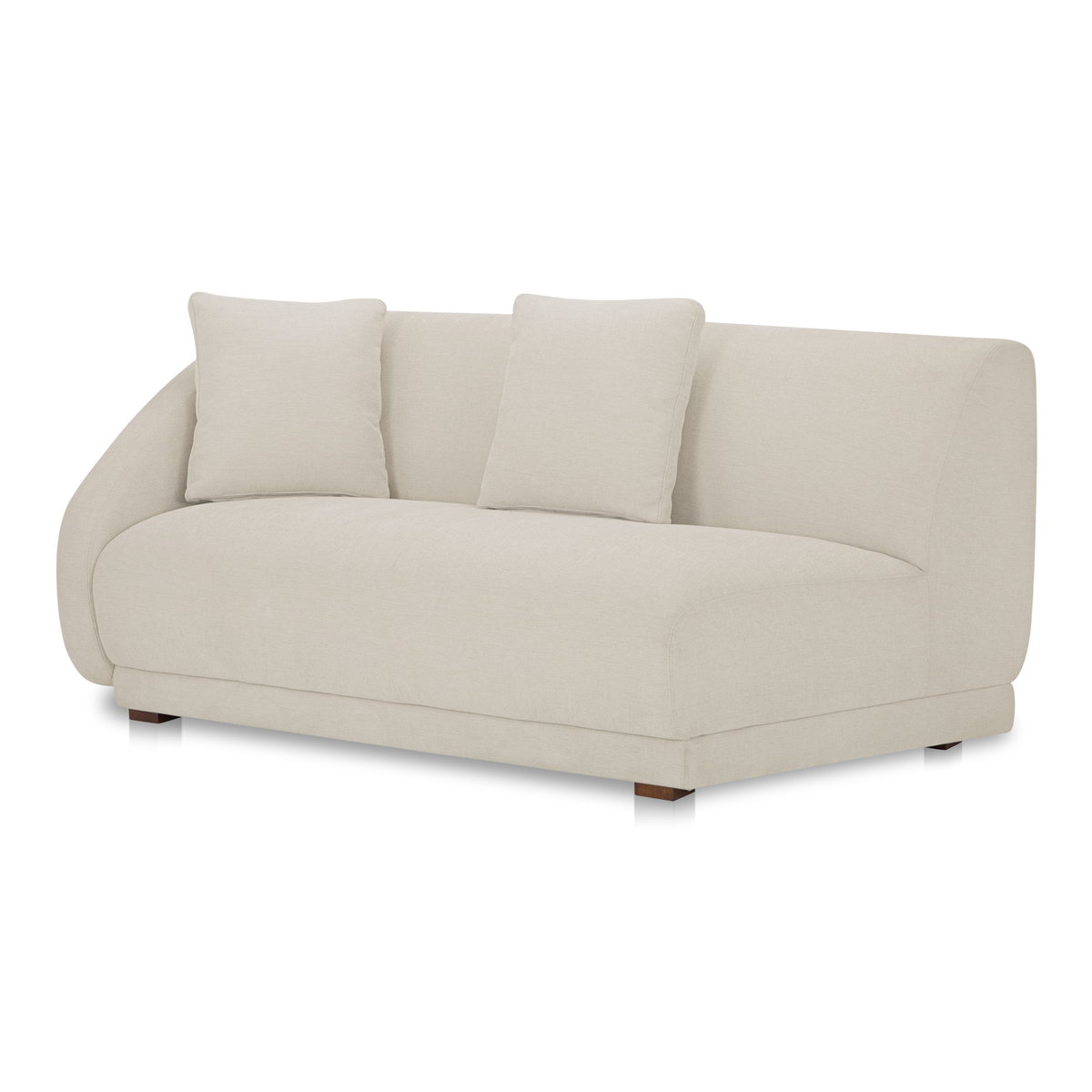 Fraser Left Arm Facing Sofa Off White, Sectional Sofa by Moe's Home, 70" width x 31.5" height x 34.3" depth View 2