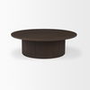 Terra 48L x 48W x 15H Dark Brown Wood Round Fluted Coffee Table thumbnail 2