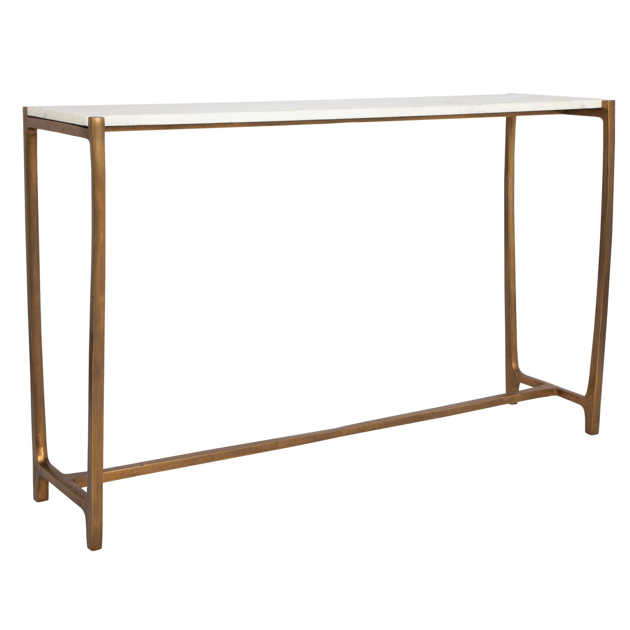 Affinity White Marble Console Table, Furniture by Uttermost, 47" width x 30" height x 13" depth View 5