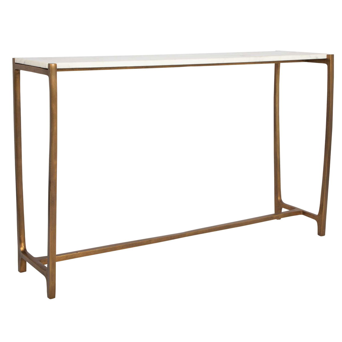 Affinity White Marble Console Table, by Uttermost, 47" width x 30" height x 13" depth View 5