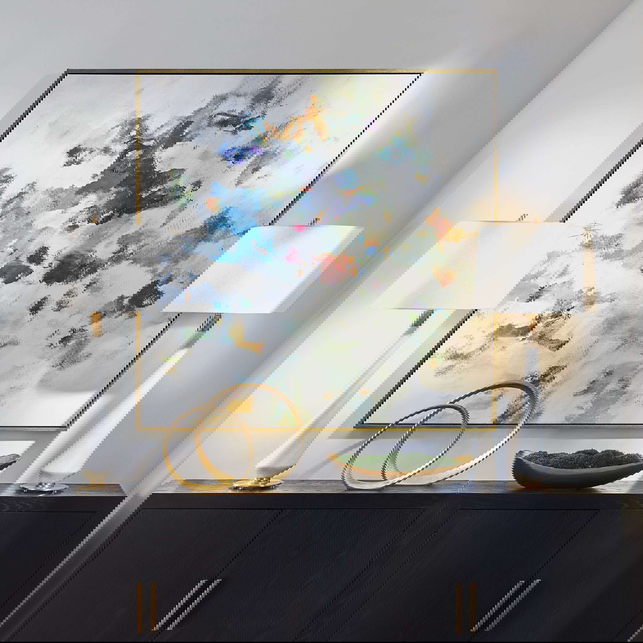 Rock & Roll Framed Abstract Art, Painting by Uttermost, 49.5" width x 49.5" height x 2" depth View 2