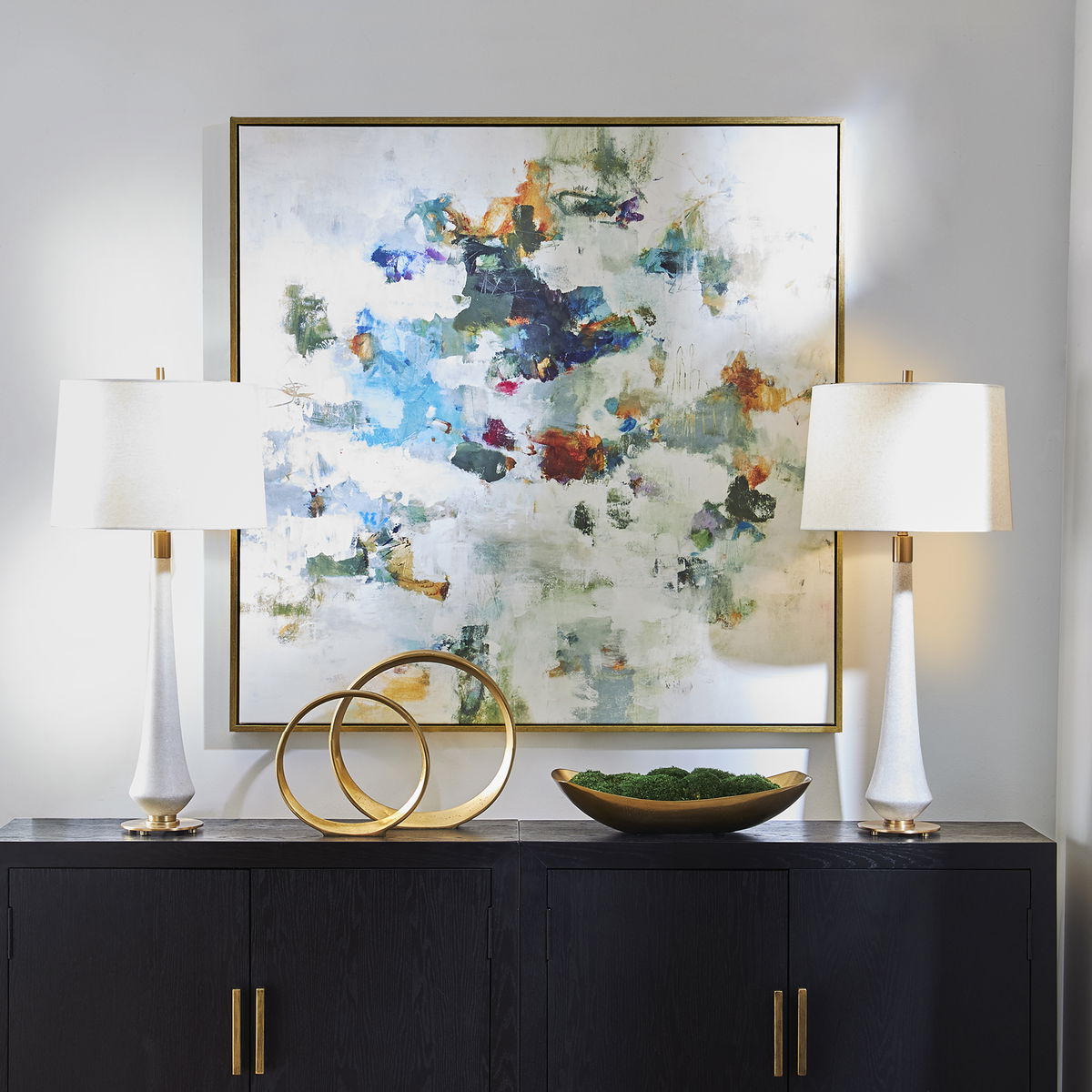 Rock & Roll Framed Abstract Art, by Uttermost, 49.5" width x 49.5" height x 2" depth View 2