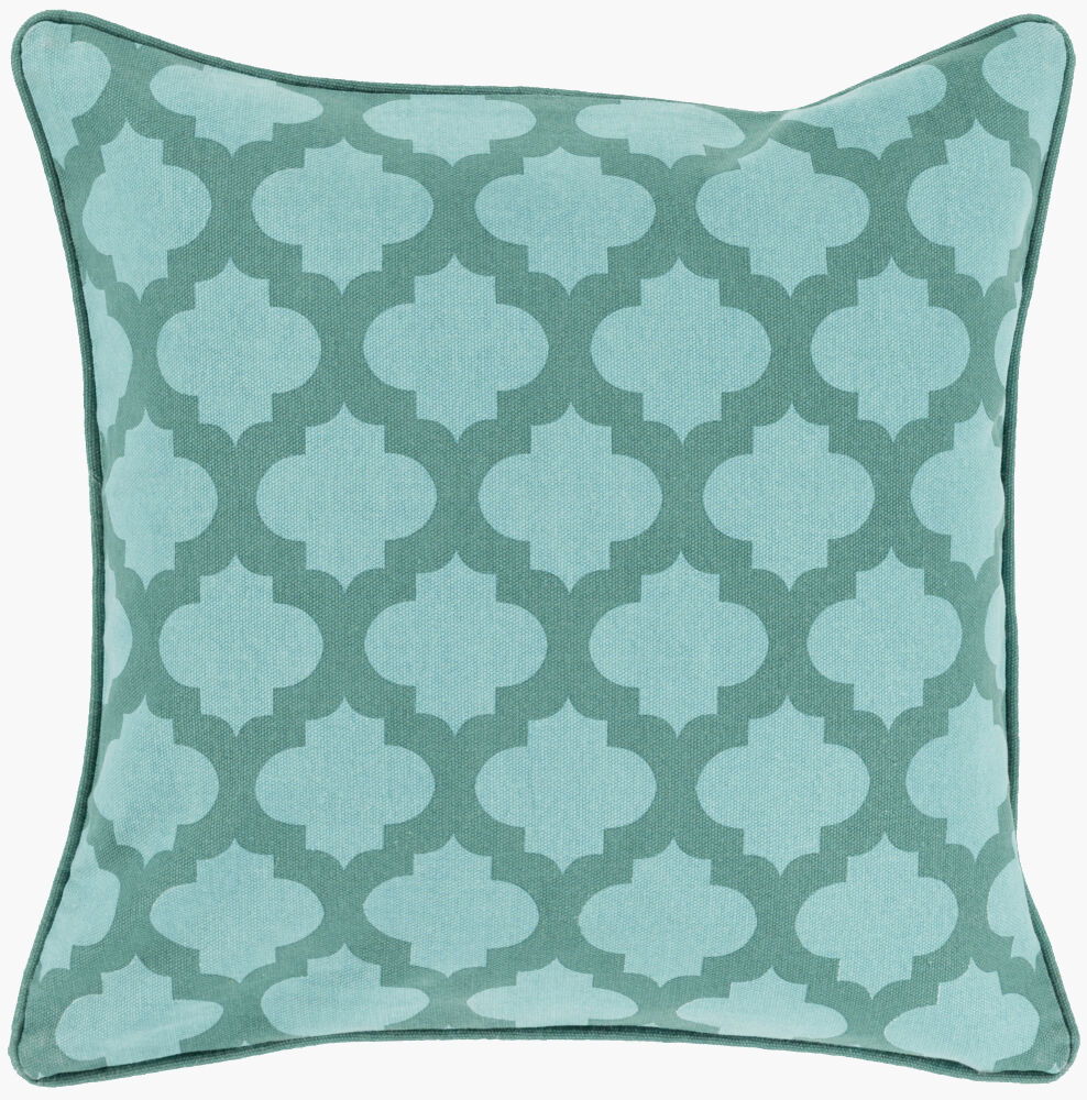 Morrocan Printed Lattice Accent Pillow, Decorative Pillow by Surya, 22" length x 22" width