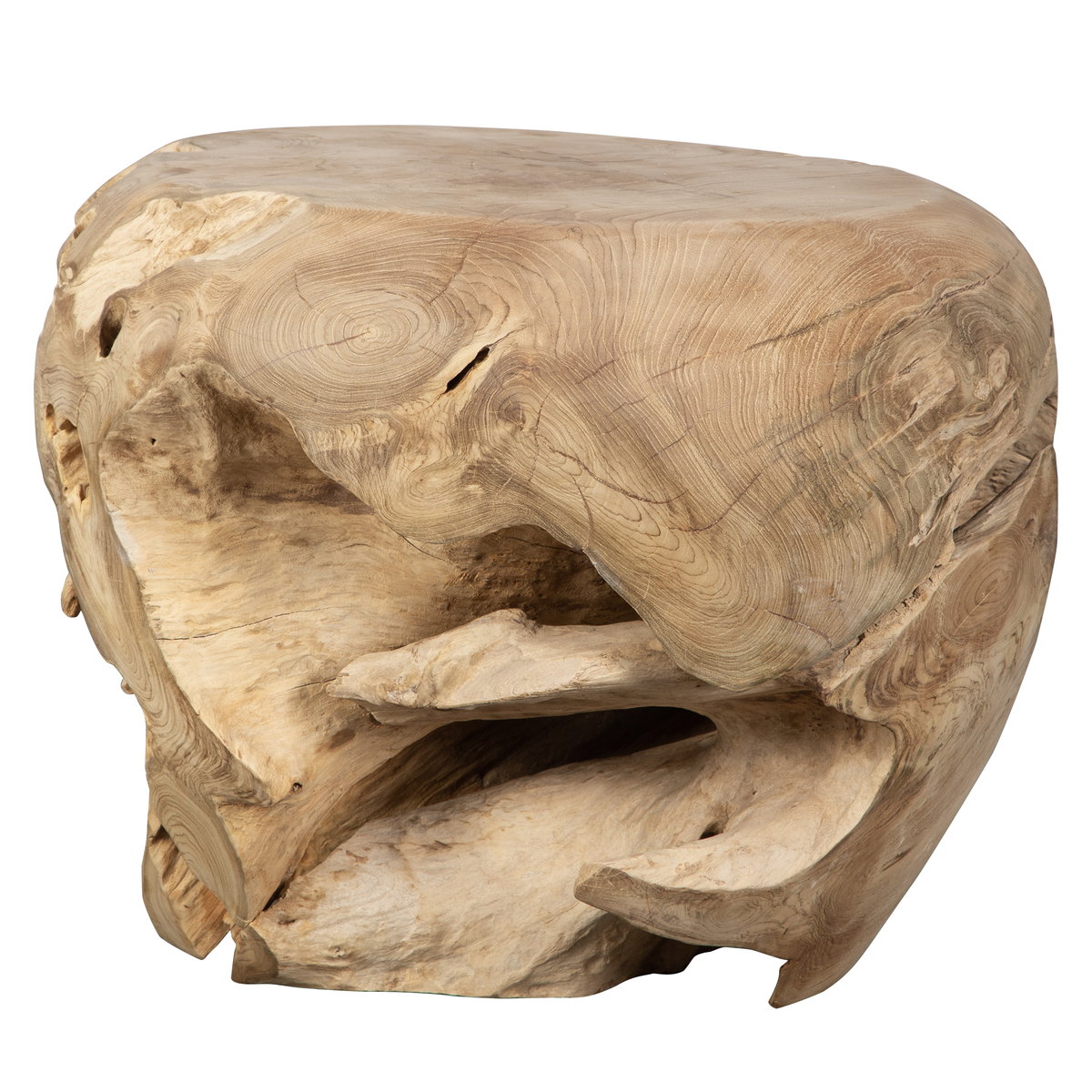 Sola Handcrafted Teak Side Table, Side & End Table by Uttermost, 24.5" width x 17.5" height x 24.5" depth View 7
