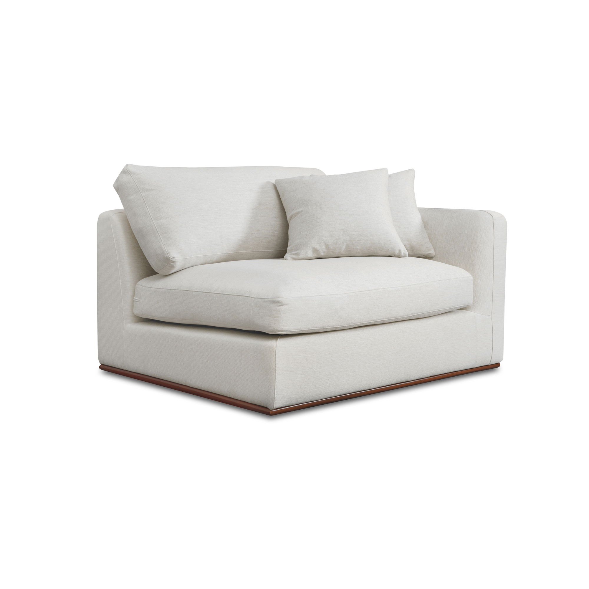 Rue Right Arm Facing Chair Off White, Sectional Sofa by Moe's Home, 47.6" width x 23.6" height x 41" depth View 2