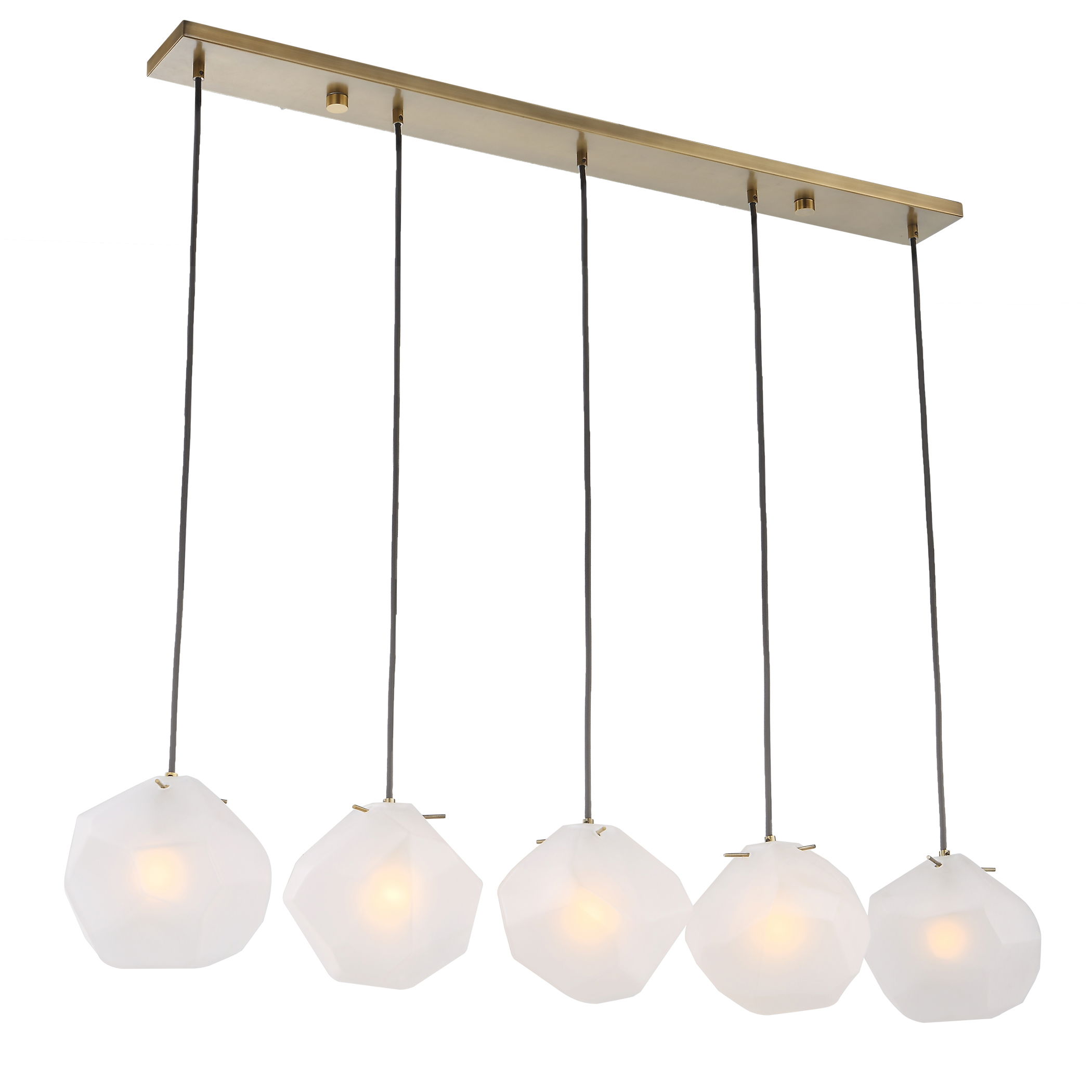 Geodesic 5 Light Linear Pendant large image 