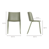 Silla Outdoor Dining Chair Sage Green - Set Of Two, by Moe's Home, 18.5" width x 31" height x 20.5" depth thumbnail 13