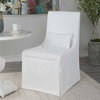 Coley White Armless Chair, Accent Chair by Uttermost, 23" width x 39.5" height x 25" depth thumbnail 4