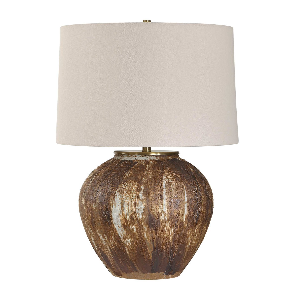 McKinley Textured Brown Table Lamp, by Uttermost, 16" width x 22.5" height x 16" depth View 4