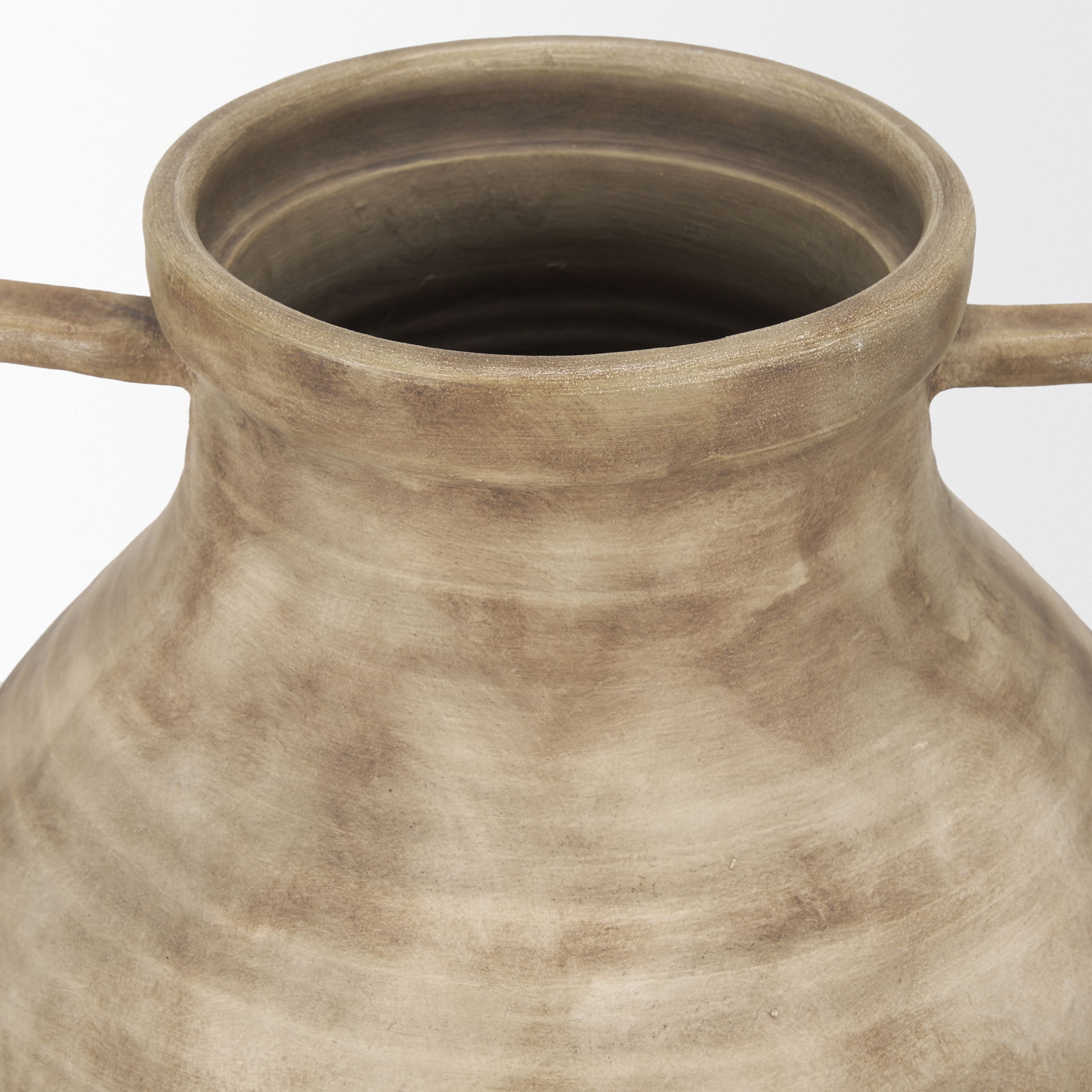 Tulsi Small Matte Earth Brown Ceramic Floor Vase large image 