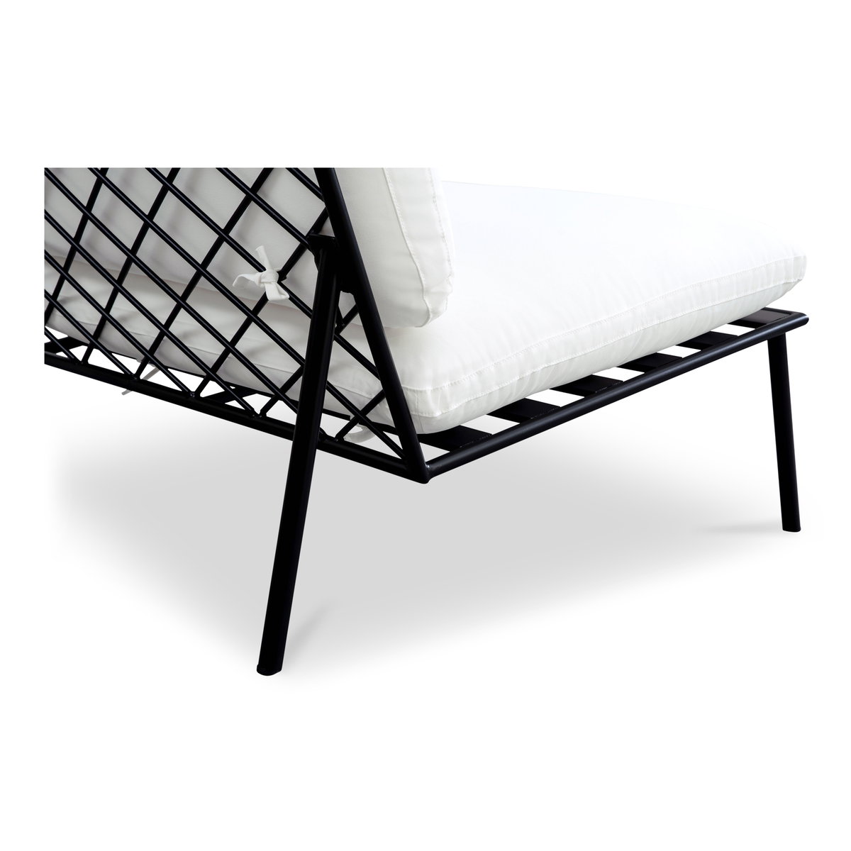 Salma Outdoor Accent Chair White, Outdoor Chair by Moe's Home, 2'10.7" width x 2'9.5" height x 2'11.5" depth View 5