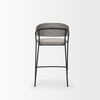 Carolyn Counter Stool with Gray Fabric & Matte Black Metal, Counter & Bar Stool by Mercana, 19.3" length x 20.4" width x 35.75" height thumbnail 6