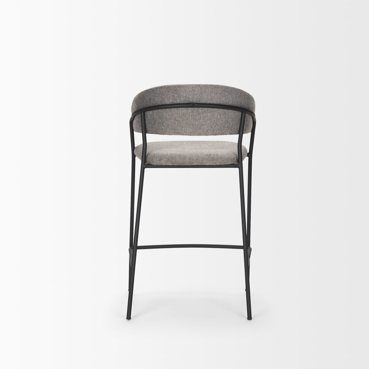 Carolyn Low Back 25.9in Seat Counter Stool | Gray Fabric, Counter & Bar Stool by Mercana, 19.3" length x 20.4" width x 35.75" height View 6