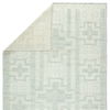 Cirus Hand Knotted Geometric Light Blue/ Ivory Area Rug (6''X9'') thumbnail 2