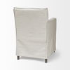 Elbert II Cream Fabric Slip-Cover Brown Wood Frame Dining Chair thumbnail 5