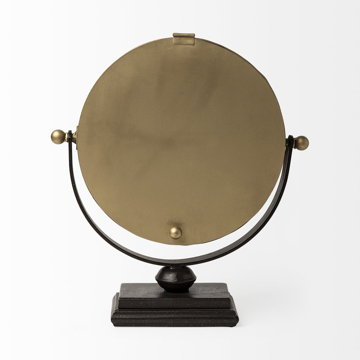 Houston Gold Metal Half Moon Base Table Clock, by Mercana, 4" length x 12" width x 13" height View 6
