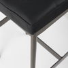 Millie 16.75L x 17.75W x 30.25H Black Leather Seat with Metal Frame Bar Stool thumbnail 6